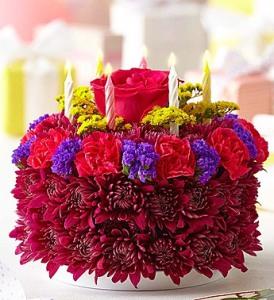 Birthday Flower Cake Purple – 212 Floral, New York NY