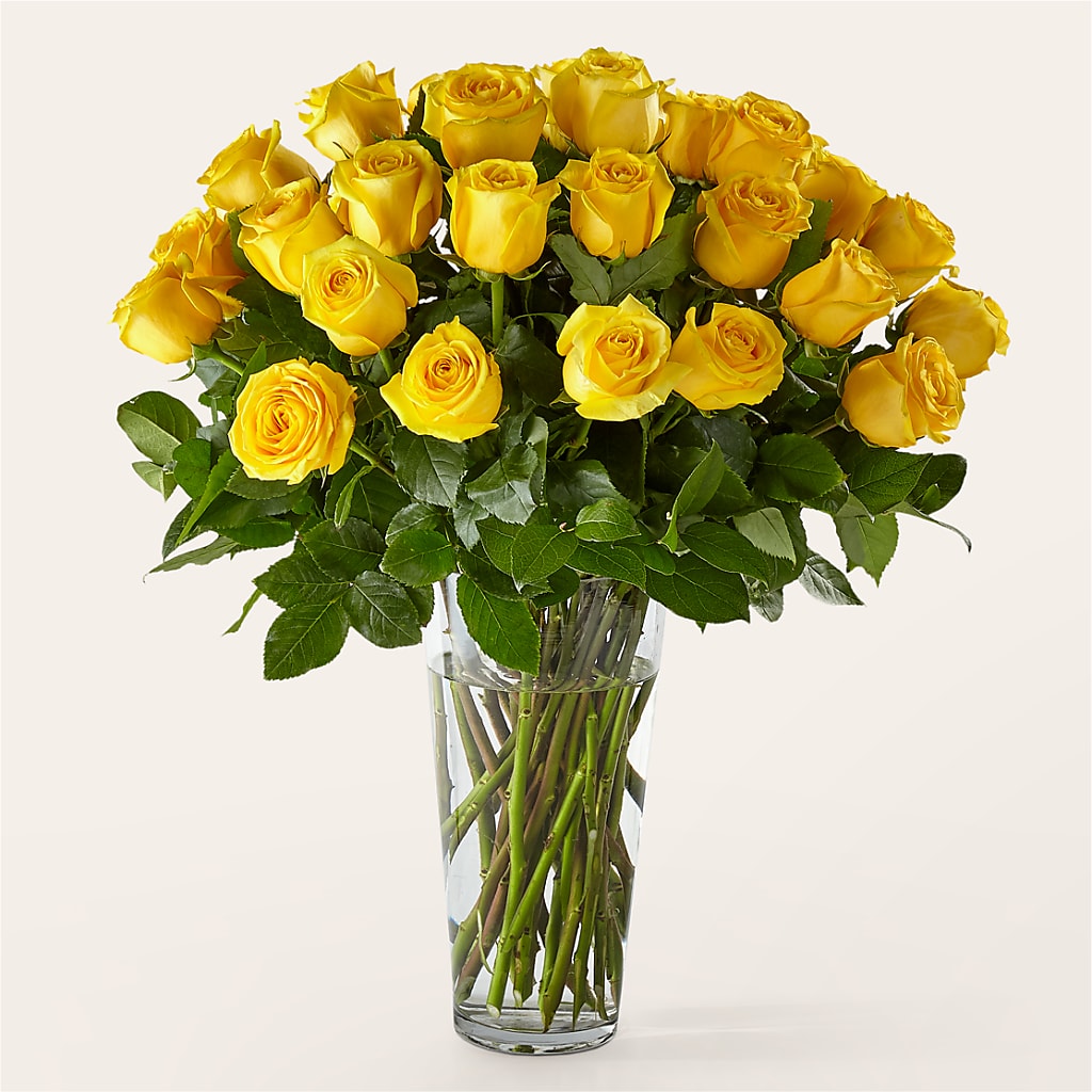 Long Stem Yellow Rose Bouquet – 212 Floral, New York NY