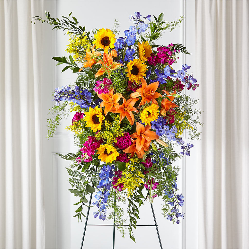 Sunlit Memories Standing Spray (Standard) – 212 Floral, New York NY