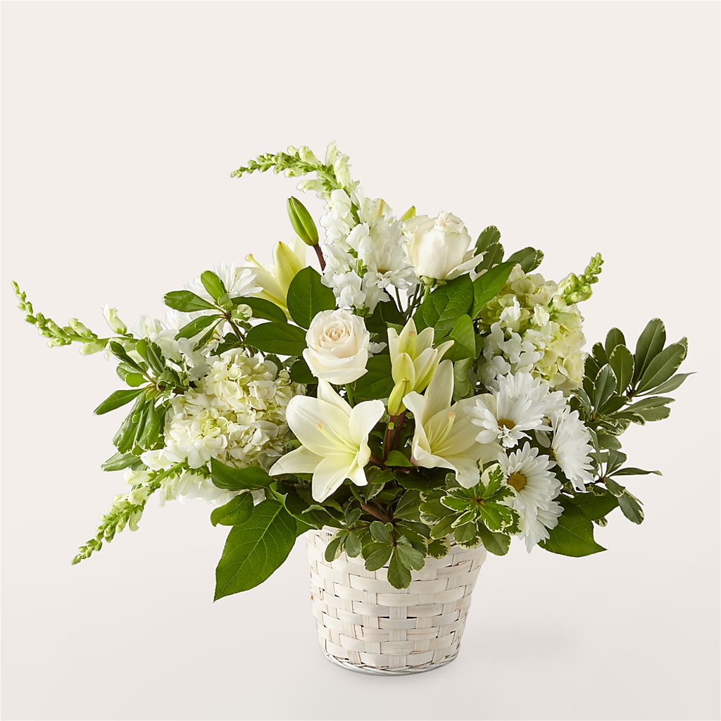 Ivory Elegance Floral Basket – 212 Floral, New York NY