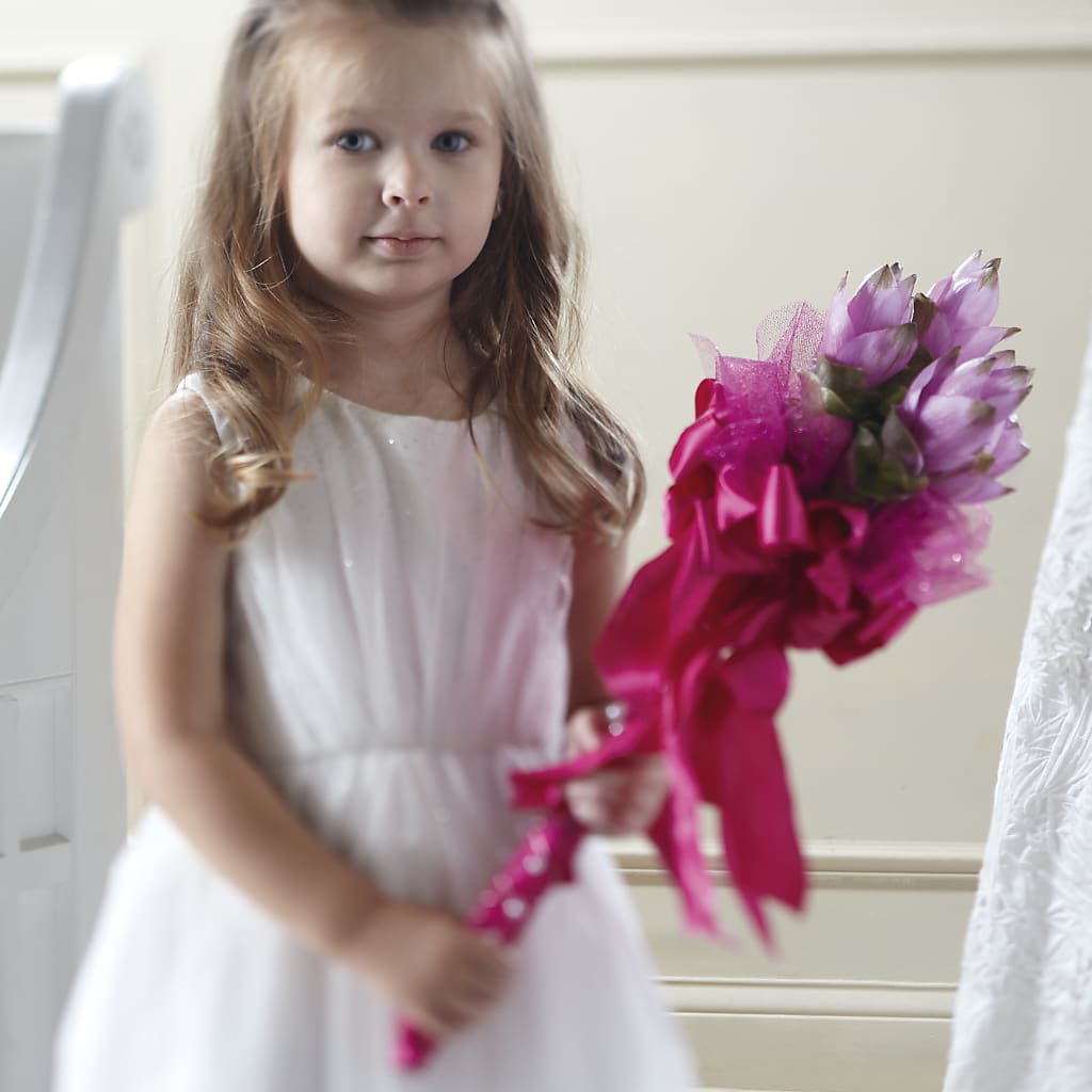 Sparkle Pink Flower Girl Bouquet – 212 Floral, New York NY