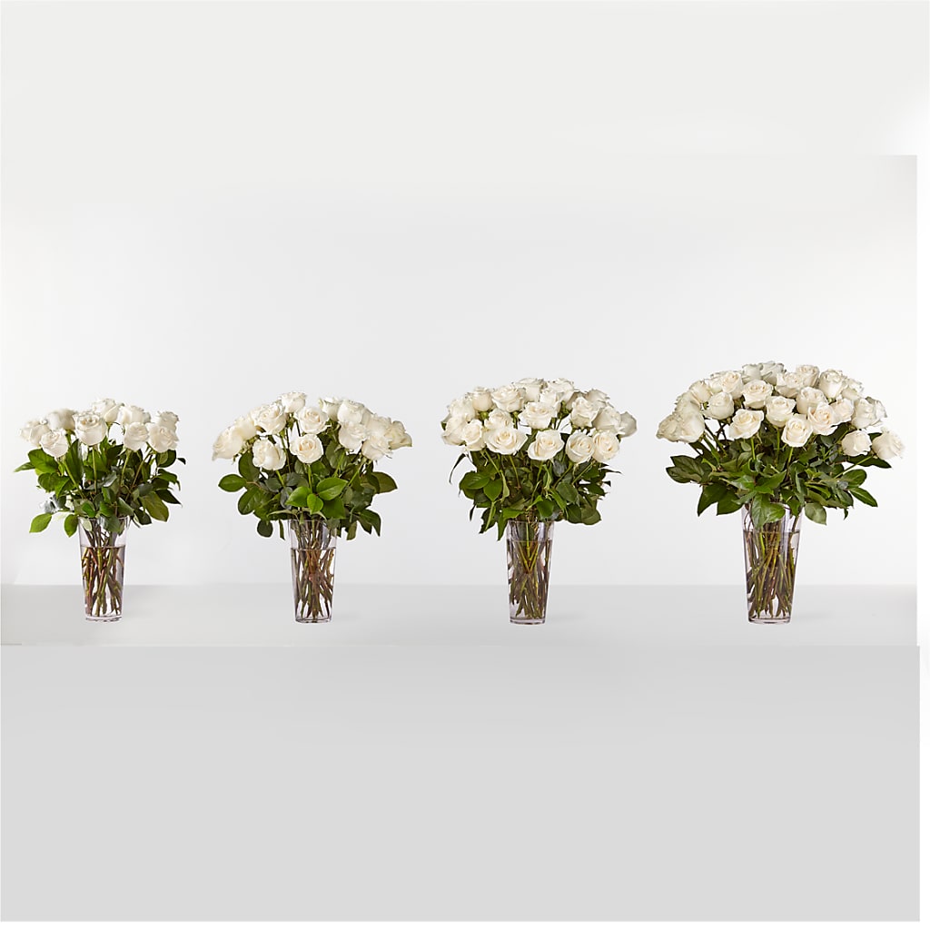 Long Stem White Rose Bouquet –  212 Floral, New York NY