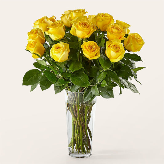 Long Stem Yellow Rose Bouquet