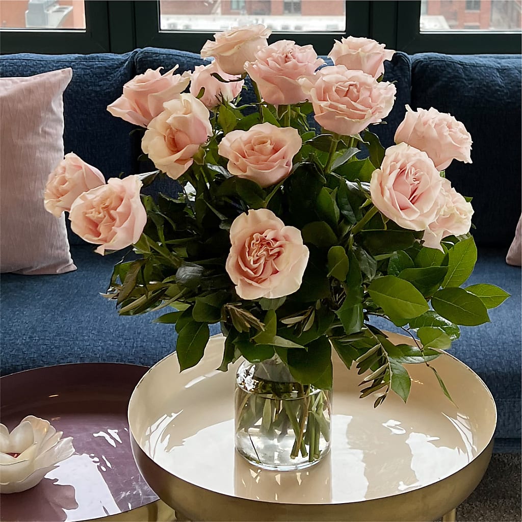 Long Stem Pink Rose Bouquet –  212 Floral, New York NY