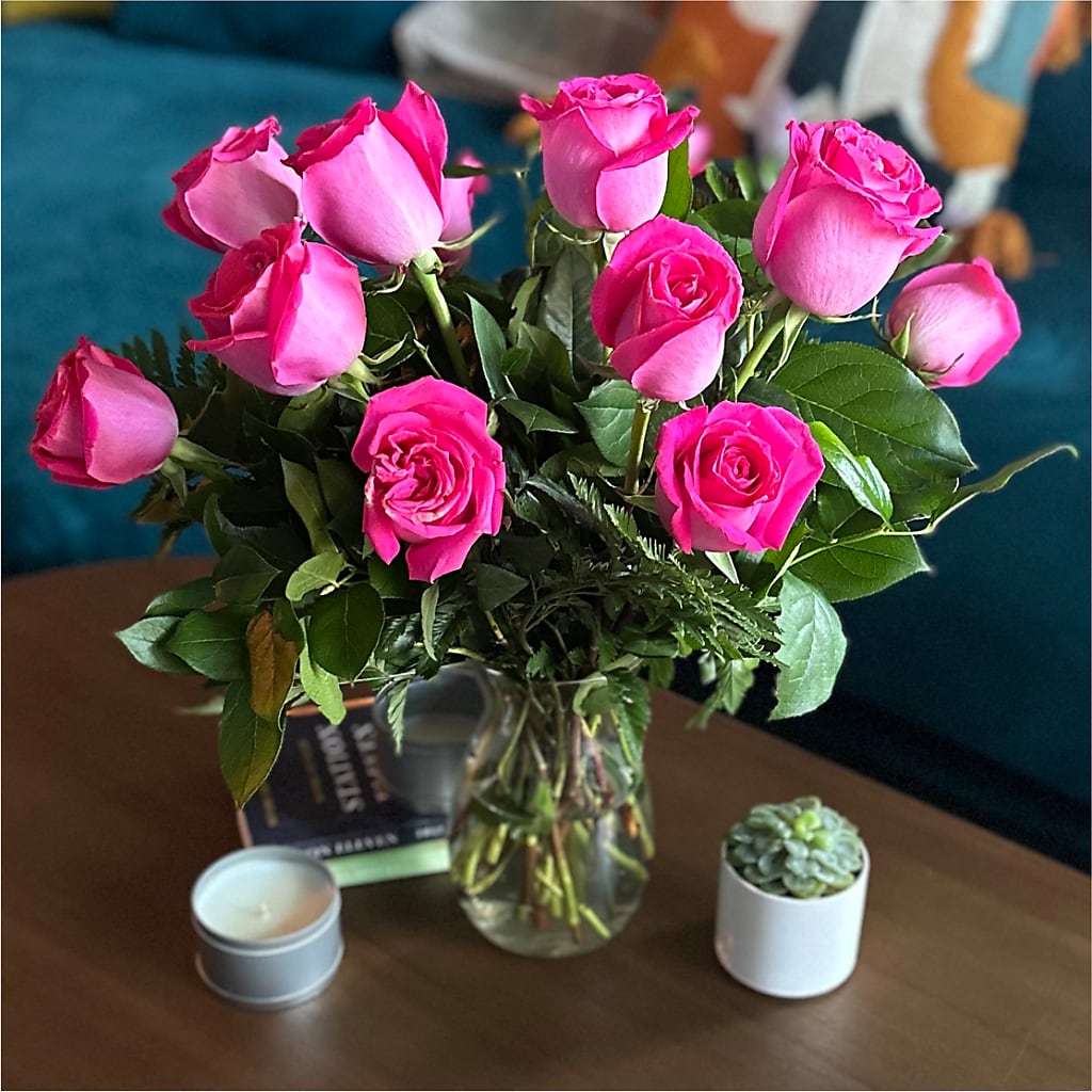 Long Stem Pink Rose Bouquet –  212 Floral, New York NY