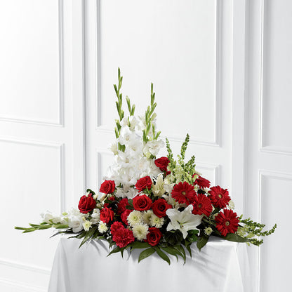 Crimson & White Arrangement –  212 Floral, New York NY