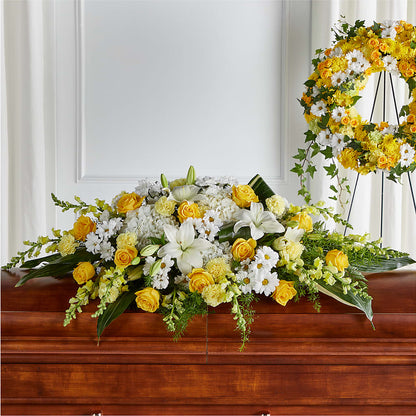 Golden Harmony Casket Spray –  212 Floral, New York NY