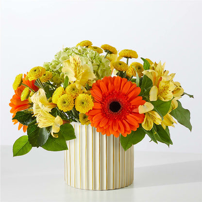 Autumn Sunshine Bouquet with Ivory Vase –  212 Floral, New York NY