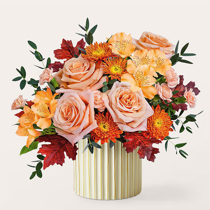 Spiced Latte Bouquet with Ivory Vase –  212 Floral, New York NY