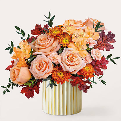 Spiced Latte Bouquet with Ivory Vase –  212 Floral, New York NY