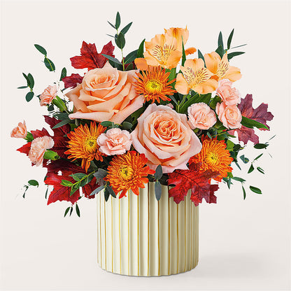Spiced Latte Bouquet with Ivory Vase –  212 Floral, New York NY