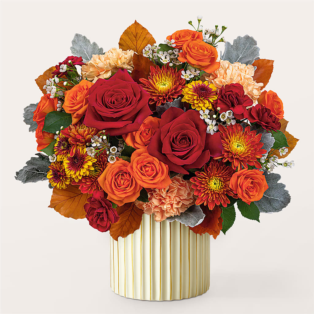 Merlot Bouquet with Ivory Vase –  212 Floral, New York NY