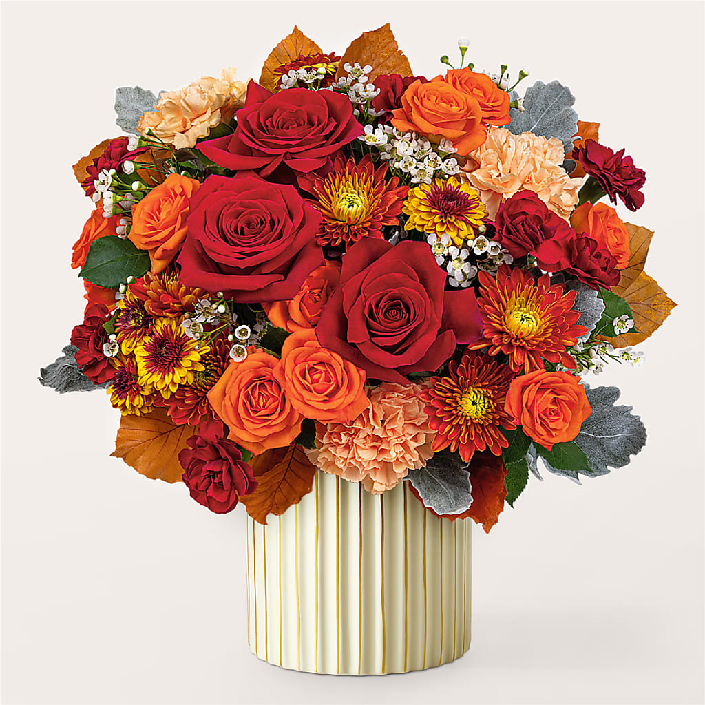 Merlot Bouquet with Ivory Vase –  212 Floral, New York NY