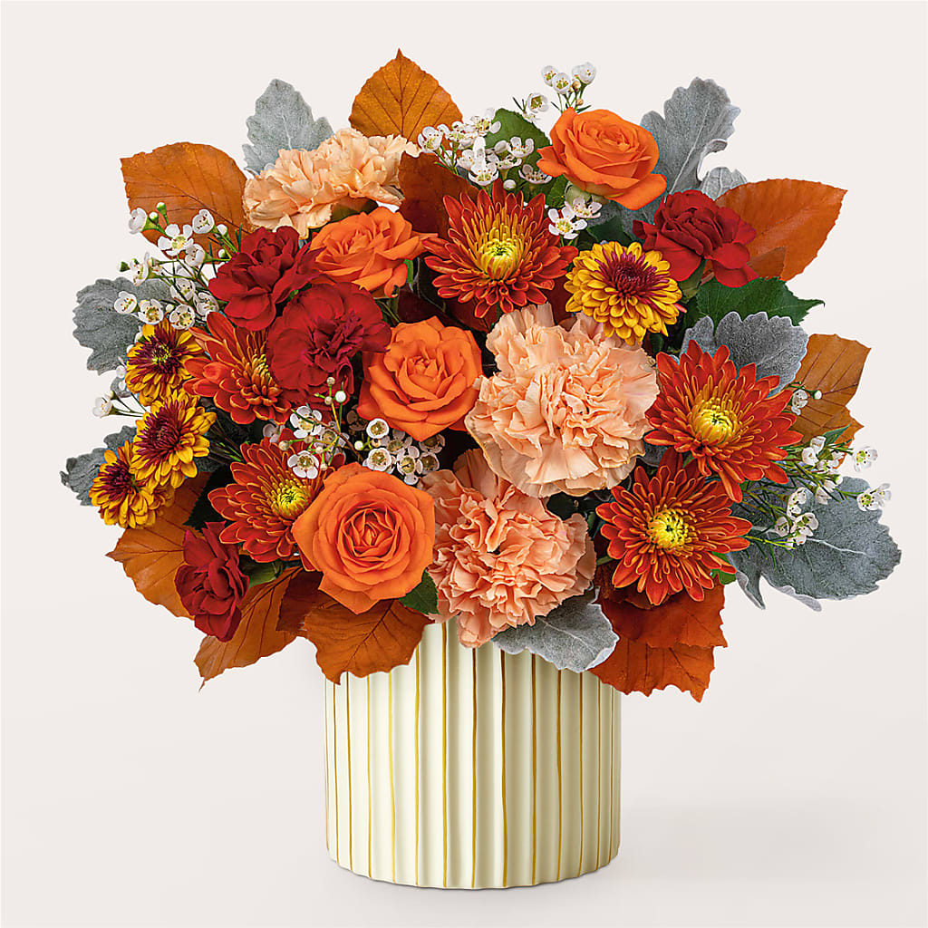 Merlot Bouquet with Ivory Vase –  212 Floral, New York NY