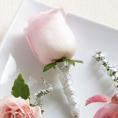 Pink Rose Boutonniere –  212 Floral, New York NY