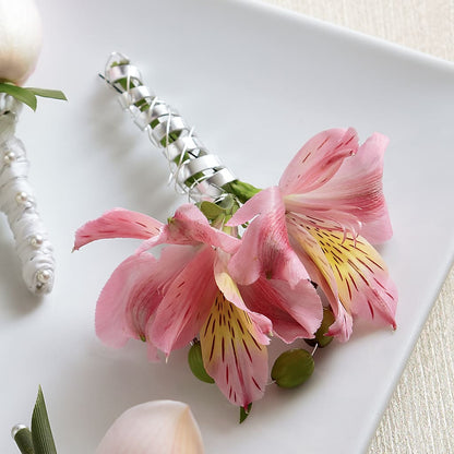 Pink Peruvian Lily Boutonniere –  212 Floral, New York NY
