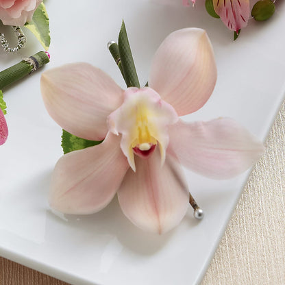 Pink Cymbidium Boutonniere –  212 Floral, New York NY
