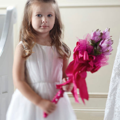 Sparkle Pink Flower Girl Bouquet –  212 Floral, New York NY