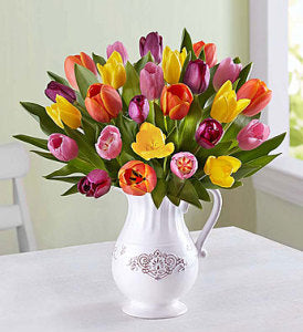 Fresh Spring Tulip Pitcher